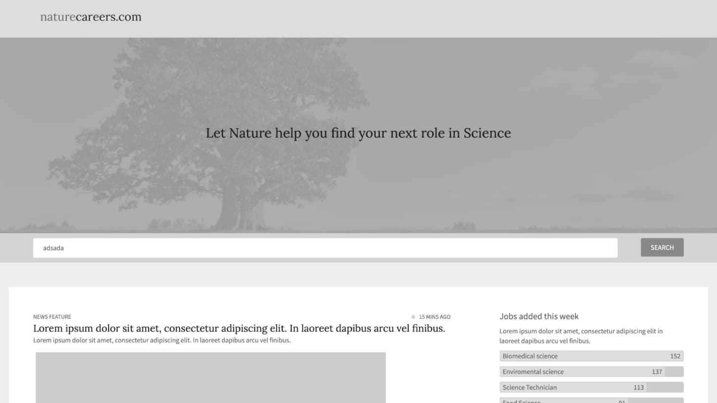 Nature Careers · Hero image