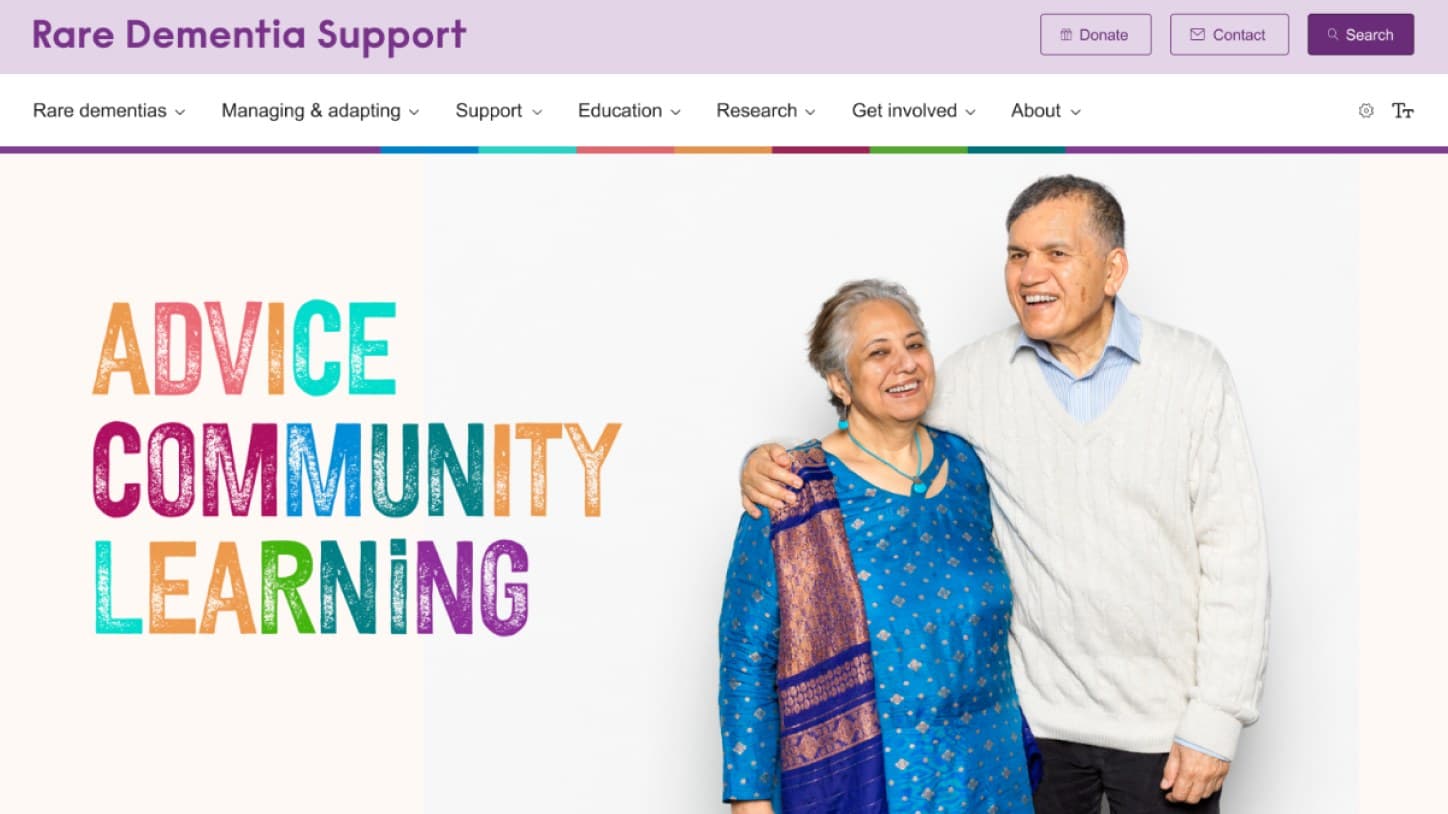 Rare Dementia Support · Hero image
